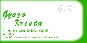 gyozo krista business card